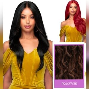 NIB Full Lace Human Hair Blend Premium Wig Fs4/27/30